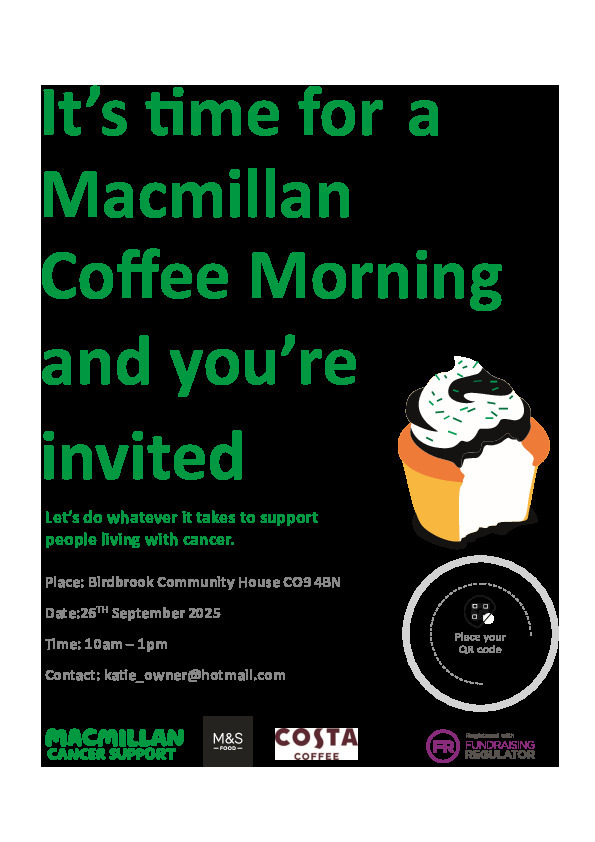 Macmillan Coffee Morning 2025 Poster 